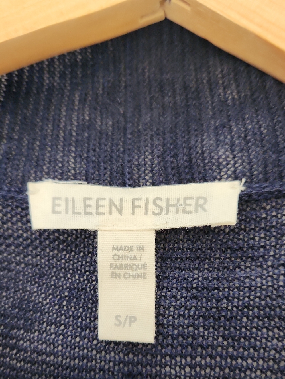 Eileen Fisher Navy Blue Sheer Open Cardigan Top – Size Small - Picture 9 of 9